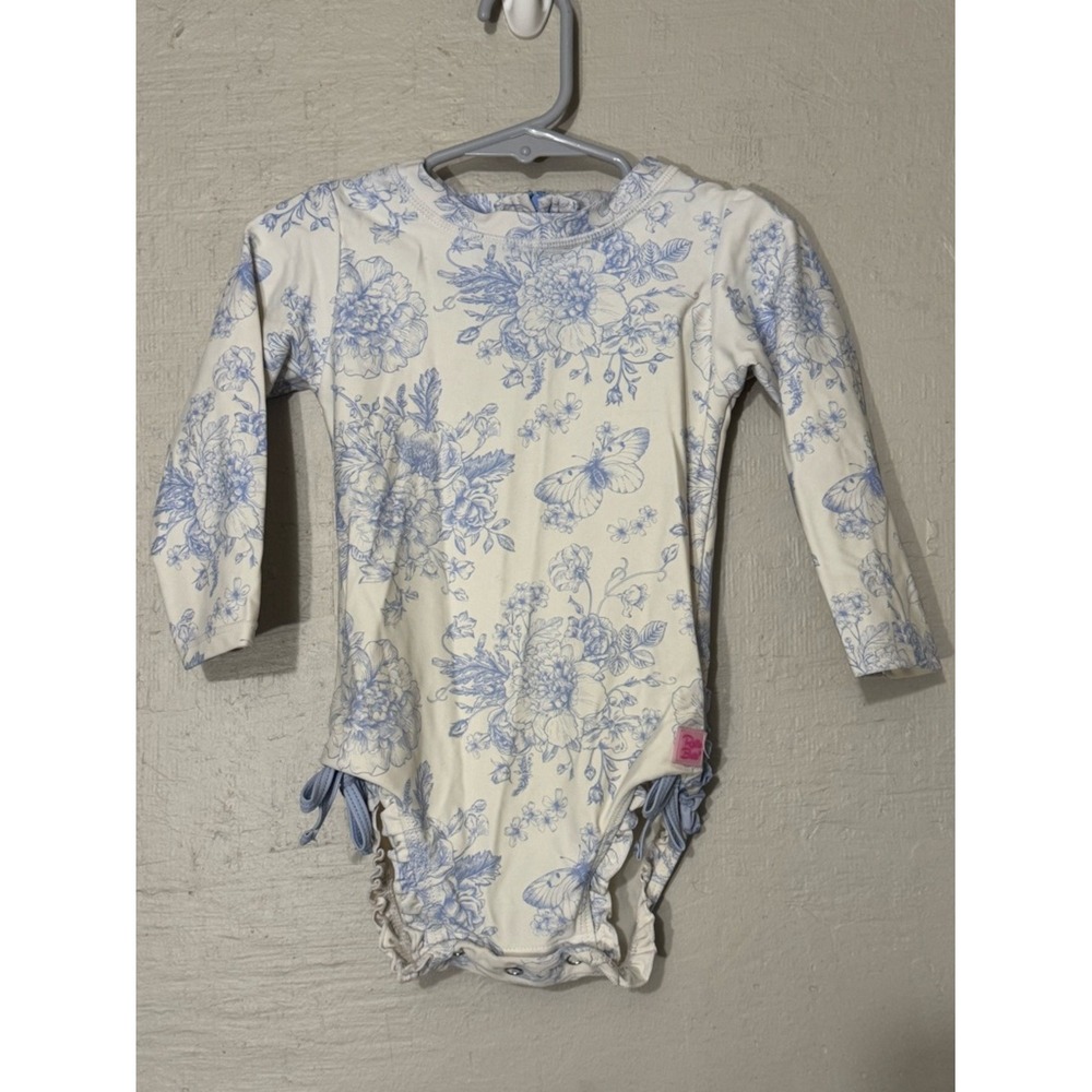 Ruffle Butts Floral Long Sleeve Swim Suit
